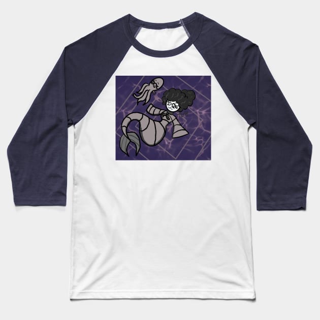 MerMadame Mimi Baseball T-Shirt by BowlerHatProductions